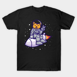 Cat On A Rocket T-Shirt